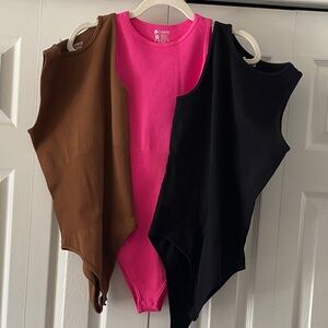 Set of 3 Scoop Neck Bodysuits. Like new